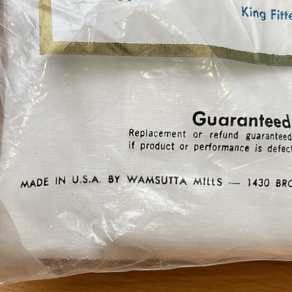 Vintage Wamsutta Ultracale White Double Fitted Sheet 54x75 50/50 Cotton Poly NOS - Picture 6 of 7